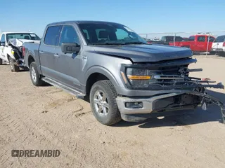 2024 Ford F-150 XLT with VIN 1FTFW3LD9RFA71927, listed as a IAAI auction lot 42050486 with 44,137 mi miles. Bid and sale history available at carsss.com. Image 1.
