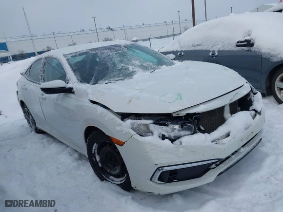 2019 Honda Civic Sedan LX with VIN 2HGFC2F68KH572362, listed as a IAAI auction lot 41619400 with 90,020 mi miles. Bid and sale history available at carsss.com. Image 1.