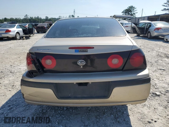 2005 Chevrolet Impala with VIN 2G1WF52E259295588, listed as a Copart auction lot 58915944 with 126,854 mi miles and Salvage Title. Bid and sale history available at DreamBid. Image 6.