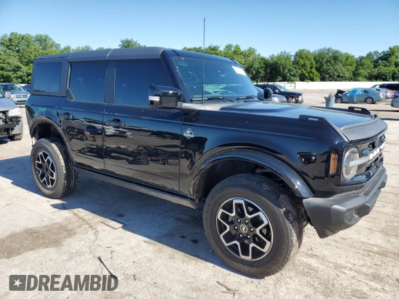 2023 Ford Bronco с VIN 1FMEE5DP8PLB53774, выставлен на аукционе Copart как лот 58173005 с пробегом 42 582 миль миль и Списание • Salvage title. История ставок и продаж доступна на DreamBid. Изображение 4.
