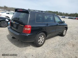 2002 Toyota Highlander with VIN JTEGF21A020036432, listed as a Copart auction lot 47876675 with 263,692 mi miles and Clean Title. Bid and sale history available at carsss.com. Image 3.