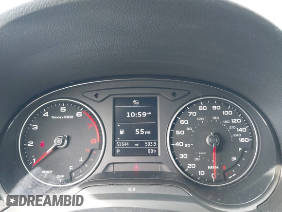 2019 Audi A3 Premium with VIN WAUAUGFF1K1011810, listed as a IAAI auction lot 41085240 with 51,644 mi miles and . Bid and sale history available at DreamBid. Image 7.