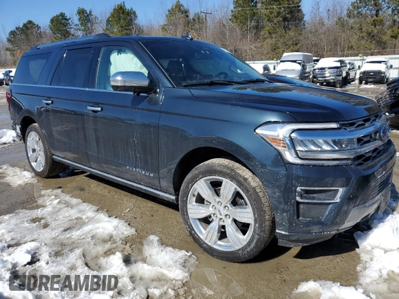 2024 Ford Expedition Max Platinum с VIN 1FMJK1M88REA39306, выставлен на аукционе Copart как лот 46135145 с пробегом 5 357 миль миль и Списание • Salvage title. История ставок и продаж доступна на DreamBid. Изображение 4.