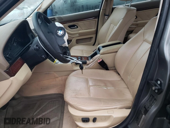 2003 BMW 5 Series 530iA with VIN WBADT63463CK43600, listed as a Copart auction lot 85340764 with 0 mi miles and Salvage Title. Bid and sale history available at carsss.com. Image 7.