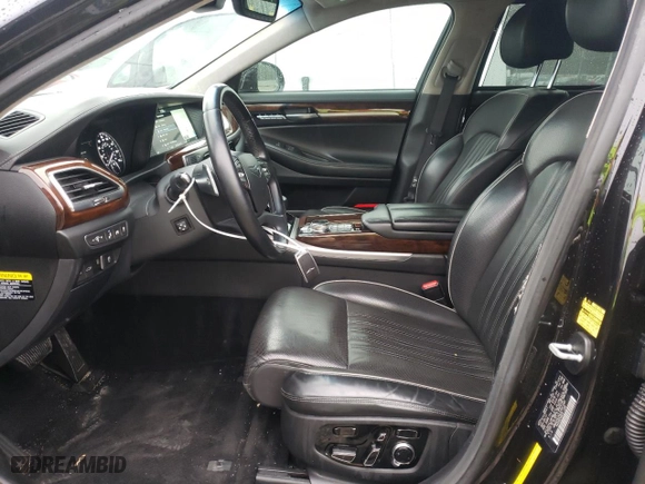 2018 Genesis G90 3.3T Premium with VIN KMHG34JA2JU041580, listed as a Copart auction lot 83837604 with 67,258 mi miles and Salvage Title. Bid and sale history available at carsss.com. Image 7.