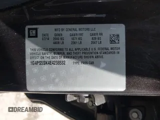 2014 Buick Verano Leather Group with VIN 1G4PS5SK4E4238532, listed as a IAAI auction lot 42064686 with 94,426 mi miles. Bid and sale history available at carsss.com. Image 9.