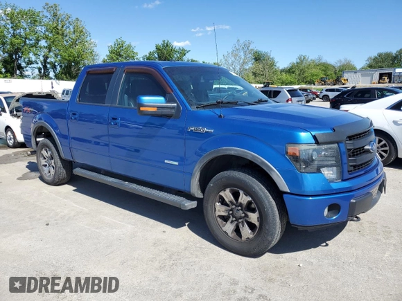 2013 Ford F-150 XL with VIN 1FTFW1ET4DKG27781, listed as a Copart auction lot 57953075 with 151,280 mi miles and Salvage title. Bid and sale history available at DreamBid. Image 4.
