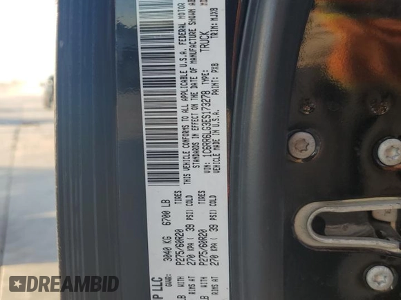 2014 Ram 1500 Lone Star z VIN 1C6RR6LG3ES173278, wystawiony jako Copart lot #74332914 z przebiegiem 129 117 mil mil oraz Szkoda całkowita • Salvage title. Historia ofert i sprzedaży dostępna na DreamBid. Obrazek 12.