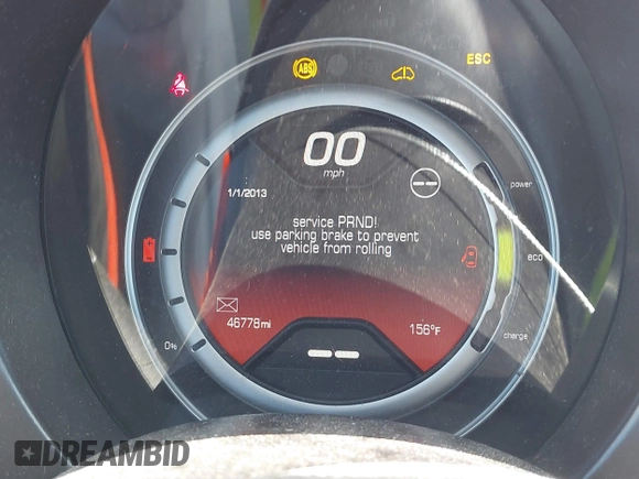 2014 FIAT 500e with VIN 3C3CFFGE7ET245232, listed as a IAAI auction lot 41780794 with 46,778 mi miles. Bid and sale history available at carsss.com. Image 7.