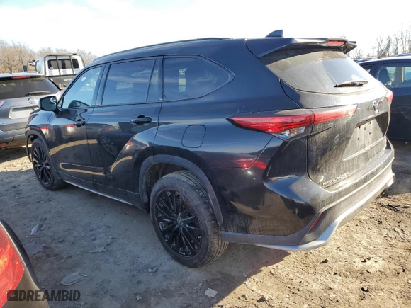 2023 Toyota Highlander L with VIN 5TDKDRBH1PS508974, listed as a Copart auction lot 46431355 with 107,809 mi miles and Salvage Title. Bid and sale history available at carsss.com. Image 2.