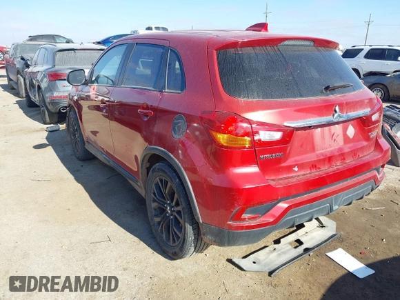 2019 Mitsubishi Outlander Sport ES 2.0 with VIN JA4AP3AU6KU025316, listed as a IAAI auction lot 41141479 with 97,229 mi miles. Bid and sale history available at carsss.com. Image 3.