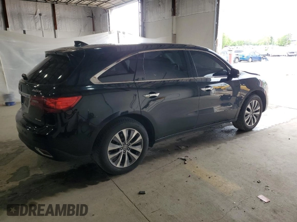 2014 Acura MDX Technology with VIN 5FRYD4H48EB035575, listed as a Copart auction lot 55239285 with 167,120 mi miles and Salvage title. Bid and sale history available at DreamBid. Image 3.