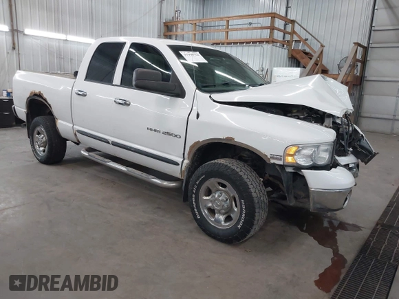 2004 Dodge 2500 SLT with VIN 3D7KU28D24G205956, listed as a IAAI auction lot 41990750 with 210,536 mi miles and . Bid and sale history available at DreamBid. Image 1.