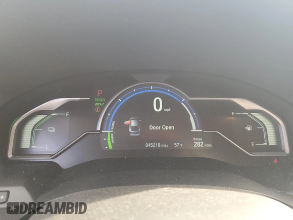 2018 Honda Clarity Plug-In Hybrid Touring with VIN JHMZC5F36JC012567, listed as a Copart auction lot 78663714 with 45,210 mi miles and Salvage Title. Bid and sale history available at carsss.com. Image 9.