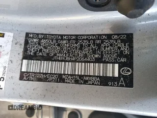 2023 Lexus UX 250h F Sport with VIN JTHB9JBH4P2064403, listed as a Copart auction lot 85747204 with Not provided miles and Salvage title. Bid and sale history available at DreamBid. Image 13.