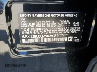 2021 BMW X1 xDrive28i with VIN WBXJG9C06M5U39389, listed as a Copart auction lot 46702675 with 39,594 mi miles and Salvage Title. Bid and sale history available at carsss.com. Image 15.