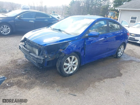 2012 Hyundai Accent GLS with VIN KMHCU4AE5CU129573, listed as a IAAI auction lot 41903944 with 120,986 mi miles. Bid and sale history available at carsss.com. Image 2.