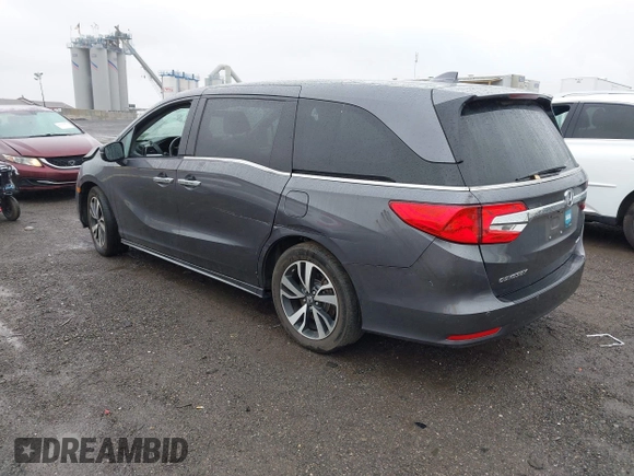 2019 Honda Odyssey Elite with VIN 5FNRL6H91KB048535, listed as a IAAI auction lot 40906579 with 37,322 mi miles and . Bid and sale history available at DreamBid. Image 3.