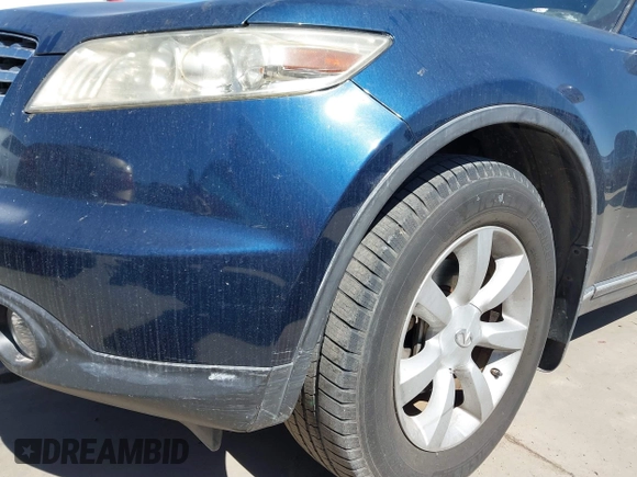 2005 Infiniti FX with VIN JNRAS08U35X101960, listed as a IAAI auction lot 42087971 with 158,766 mi miles and . Bid and sale history available at DreamBid. Image 13.