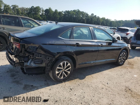 2024 Volkswagen Jetta S with VIN 3VW5M7BU8RM031765, listed as a Copart auction lot 63700505 with 40,808 mi miles and Clean title. Bid and sale history available at DreamBid. Image 3.