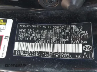 2010 Toyota Corolla с VIN 2T1BU4EE8AC465321, выставлен на аукционе IAAI как лот 42474970 с пробегом 212 236 миль миль и . История ставок и продаж доступна на DreamBid. Изображение 9.