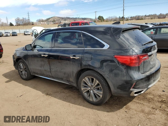 2017 Acura MDX w/Technology Pkg with VIN 5FRYD4H59HB023934, listed as a Copart auction lot 48361165 with 65,083 mi miles and Salvage Title. Bid and sale history available at carsss.com. Image 2.