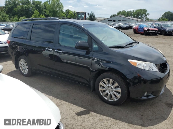 2017 Toyota Sienna XLE with VIN 5TDDZ3DC0HS150633, listed as a Copart auction lot 62642575 with 94,439 mi miles and Salvage title. Bid and sale history available at DreamBid. Image 4.