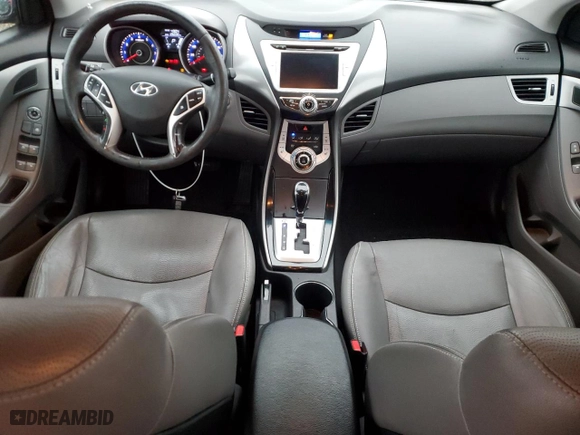 2012 Hyundai Elantra Limited with VIN KMHDH4AEXCU309723, listed as a Copart auction lot 50999765 with 126,030 mi miles and Salvage Title. Bid and sale history available at carsss.com. Image 8.
