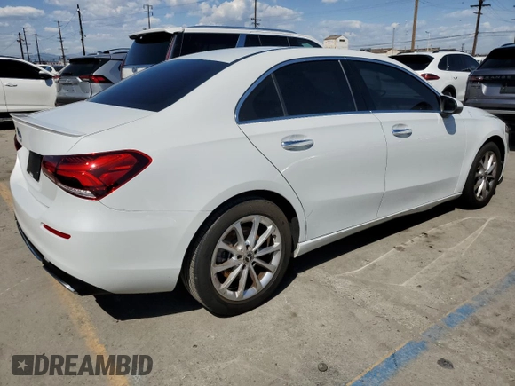 2020 Mercedes-Benz A 220 with VIN WDD3G4EB3LW039599, listed as a Copart auction lot 51869905 with 36,760 mi miles and Salvage Title. Bid and sale history available at DreamBid. Image 3.