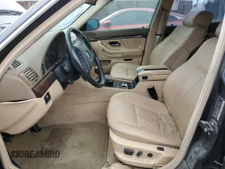 1998 BMW 7 Series 740il with VIN WBAGJ8321WDM23045, listed as a Copart auction lot 87018324 with 43,906 mi miles and Salvage Title. Bid and sale history available at carsss.com. Image 7.