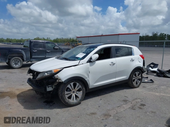 2011 Kia Sportage EX with VIN KNDPC3A26B7161079, listed as a IAAI auction lot 41954957 with Not Provided miles. Bid and sale history available at carsss.com. Image 2.