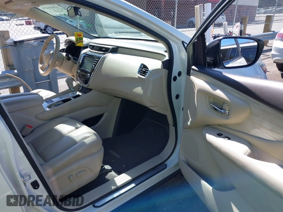 2018 Nissan Murano SL with VIN 5N1AZ2MGXJN202938, listed as a IAAI auction lot 40548424 with 56,237 mi miles and . Bid and sale history available at DreamBid. Image 5.