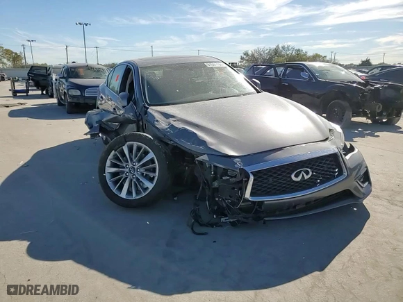 2021 Infiniti Q50 3.0t LUXE with VIN JN1EV7BR3MM755799, listed as a Copart auction lot 81531134 with NaN miles and Salvage Title. Bid and sale history available at carsss.com. Image 10.