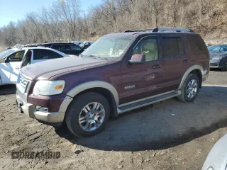 2006 Ford Explorer Eddie Bauer z VIN 1FMEU74866UA13514, wystawiony jako Copart lot #47202515 z przebiegiem 189 493 mil mil oraz Czysty tytuł • Clean title. Historia ofert i sprzedaży dostępna na DreamBid. Obrazek 1.