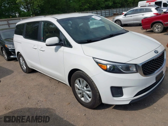 2016 Kia Sedona LX with VIN KNDMB5C11G6204116, listed as a IAAI auction lot 42153230 with 194,553 mi miles. Bid and sale history available at carsss.com. Image 1.