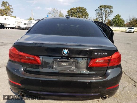 2019 BMW 5 Series 530e xDrive with VIN WBAJB1C5XKB376818, listed as a Copart auction lot 74683034 with 108,066 mi miles and Salvage title. Bid and sale history available at DreamBid. Image 6.