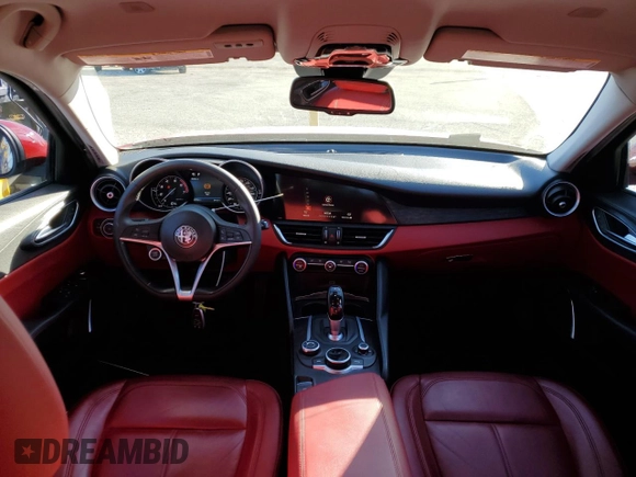 2018 Alfa Romeo Giulia with VIN ZARFAEBN8J7590038, listed as a Copart auction lot 40013063 with 49,764 mi miles. Bid and sale history available at carsss.com. Image 8.