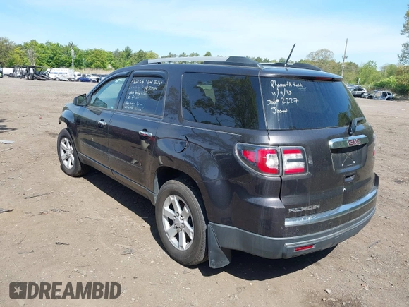 2016 GMC Acadia SLE with VIN 1GKKRPKD0GJ104102, listed as a IAAI auction lot 39423844 with 128,881 mi miles and . Bid and sale history available at DreamBid. Image 3.