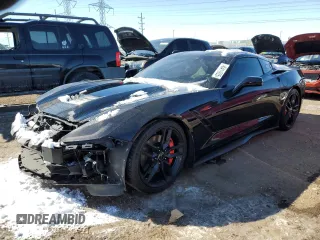 2014 Chevrolet Corvette Z51 2LT with VIN 1G1YK2D7XE5117409, listed as a Copart auction lot 45411925 with 71,154 mi miles and Salvage title. Bid and sale history available at DreamBid. Image 1.