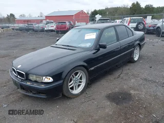 2001 BMW 7 Series 740iA with VIN WBAGG83461DN87920, listed as a IAAI auction lot 41932224 with 1 mi miles. Bid and sale history available at carsss.com. Image 2.