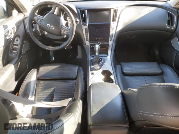 2017 Infiniti Q50 2.0t Premium with VIN JN1CV7AR6HM680577, listed as a Copart auction lot 88735105 with 48,805 mi miles and Salvage Title. Bid and sale history available at carsss.com. Image 8.