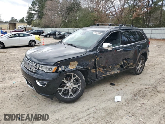 2020 Jeep Grand Cherokee Overland with VIN 1C4RJFCG6LC239331, listed as a Copart auction lot 45449465 with 62,487 mi miles and Salvage Title. Bid and sale history available at carsss.com. Image 1.