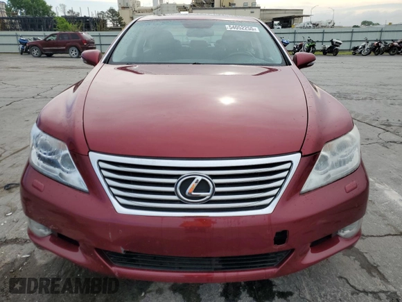 2011 Lexus LS 460 with VIN JTHCL5EF4B5009688, listed as a Copart auction lot 54052255 with 129,940 mi miles and Salvage title. Bid and sale history available at DreamBid. Image 5.