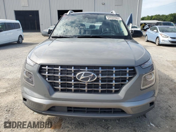 2022 Hyundai Venue SEL with VIN KMHRC8A38NU132103, listed as a Copart auction lot 64608965 with 52,251 mi miles and Salvage title. Bid and sale history available at DreamBid. Image 5.