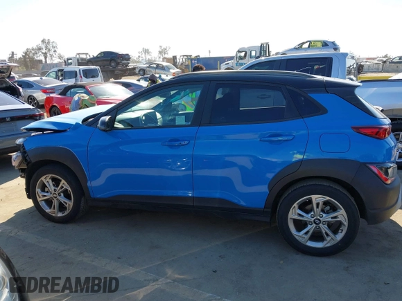 2022 Hyundai Kona SEL with VIN KM8K62AB3NU891349, listed as a IAAI auction lot 41860744 with 22,991 mi miles and . Bid and sale history available at DreamBid. Image 15.