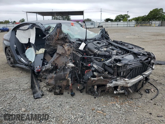 2019 BMW 5 Series M550i xDrive with VIN WBAJB9C53KB464298, listed as a Copart auction lot 59892105 with Not provided miles and Salvage title. Bid and sale history available at DreamBid. Image 4.