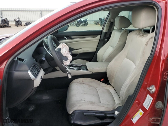 2018 Honda Accord Sedan LX 1.5T with VIN 1HGCV1F17JA257593, listed as a Copart auction lot 50652125 with 191,252 mi miles and Salvage Title. Bid and sale history available at carsss.com. Image 7.