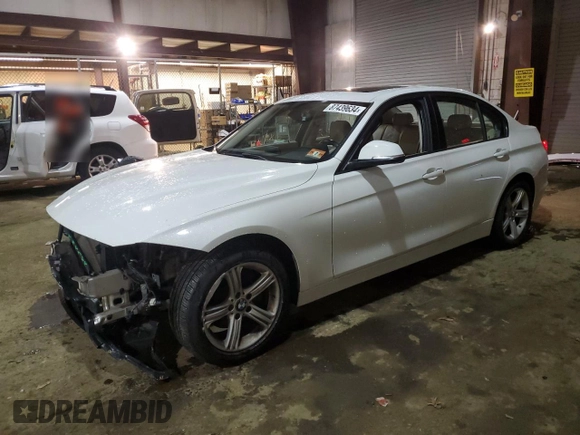 2013 BMW 3 Series 328i xDrive with VIN WBA3B5G55DNS00836, listed as a Copart auction lot 87439634 with 76,604 mi miles and Salvage Title. Bid and sale history available at carsss.com. Image 1.