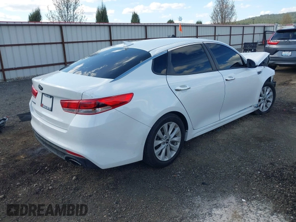 2017 Kia Optima LX with VIN 5XXGT4L39HG122708, listed as a IAAI auction lot 42024524 with 94,768 mi miles and . Bid and sale history available at carsss.com. Image 4.