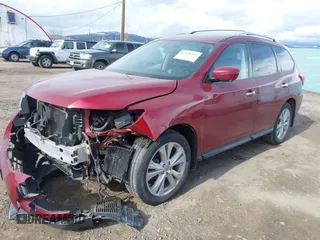 2018 Nissan Pathfinder SV with VIN 5N1DR2MM6JC657204, listed as a IAAI auction lot 41836497 with 67,108 mi miles and . Bid and sale history available at DreamBid. Image 2.